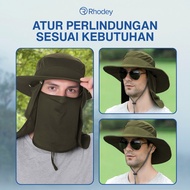 HA Outdoor Fishing Jungle Hat Black Outdoor Garden Anti UV Water Waterproof Fishing