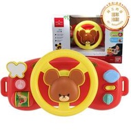 萬代啟蒙小熊學校聲光寶貝方向盤模擬駕駛嬰兒車掛件早教益智玩具