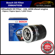 Bosch Oil Filter O1036 - Mitsubishi Pajero Pajero Sport L200 Triton (2.5L 4D56 diesel engine)