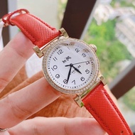 Coach 14502400 (32mm) Madison Gold-tone Red Leather Strap Glitz Watch