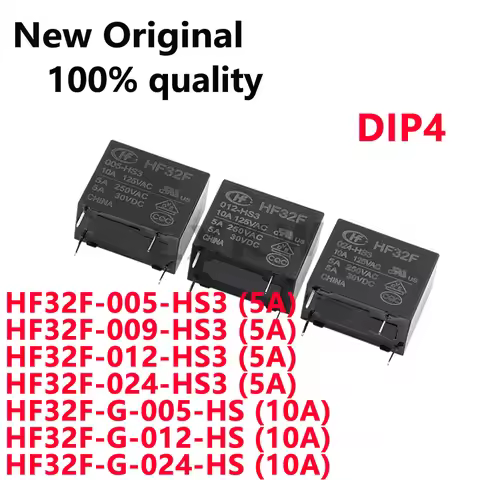 5/PCS New Original HF32F-005-HS3 009-HS3 012-HS3 024-HS3 HF32F-G-005-HS 012-HS 024-HS A set of norma