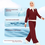 ZOE ARISAH Nadika Set Jumper Pakaian Sukan Aktif Muslimah Airport Outfit Active Sport Outdoor Baju S