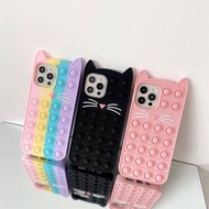Oppo c21 c20  A945G  A12 A12E A16 F9 A7 A3s Reno 5F F19 PRO  Pop it Cat Case