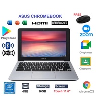 ASUS C202 Chromebook  with Playstore  Intel Celeron 4GB RAM 16GB eMMC Storage 11.6" Refurbished