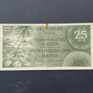 Uang Kuno Negara Indonesia 25 Gulden Federal Tahun 1946 Kondisi XF 