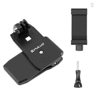 hilisg) PULUZ Backpack Shoulder Strap Mount Backpack Clip Replacement for  Hero 11/10/9 Osmo Pocket Insta360 Action Cameras with Phone Holder for Smartphones
