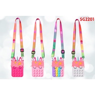 KJ  UNICORN MOTIF POP IT POUCH SLEMPANG BAG SG2201-03