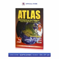 Atlas Indonesia Dan Dunia - Untuk SD SMP SMA Dan Umum Dilengkapi 34 provinsi Pengetahuan Umum / Serb