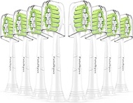Toothbrush Replacement Heads for Philips Sonicare DiamondClean C1 C2 W G2 Plaque Control Gum Health 4100 5100 Simply Clean 1 2 Series Electric Brush Head, 8 Pcs