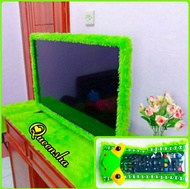 Bando Tv Led 17 - 32 Dan 40 - 43 Inch Terbaru 1 Set Taplak Meja Tv Dan Sarung Remote Bulu Rasfur Tap