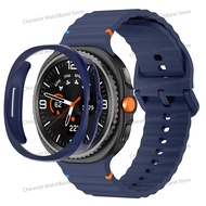 Dây đeo đồng hồ silicon có vỏ rỗng cho Samsung Galaxy Watch 8 Watch8 40MM 44MM Galaxy Watch 8 Classi