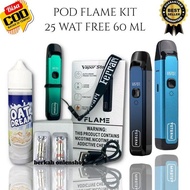 100%Authentic Vape Pod Flame 25W Fullset Siap Pakai Terlaris