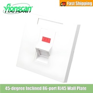 Vionscan 45-degree Inclined 86-port RJ45 Network Module, Wall Plate Network Panel