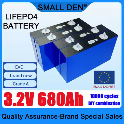 EVE 3.2V 680Ah 2025 new Lifepo4 Cell Grade A MB56 Lithium Phosphate Battery 10000+ Cycles 12.8V 51.2