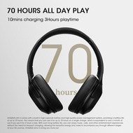 DOQAUS Bluetooth Headphones Over Ear Wireless Headphone, 70H Playtime and 3EQ Modes with Mic, HiFi S