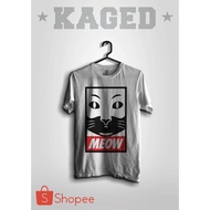 MEOW T-SHIRT CAT T-SHIRT CAT T-SHIRT ANIMAL T-SHIRT ANIMAL T-SHIRT BINTANANG LOVERS T-SHIRT WHITE