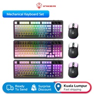 INKER H98 Mechanical Keyboard Set Wired / Wireless Optional Multimedia Control Knob 98 Keys Layout
