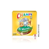 Champs Chewable D-Worms Tablets Chocolate Flavour (2 tablets)