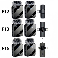 Wireless Lavalier Microphone with Noise Reduction for Live Streaming Recording 1Tx1Rx 1Tx2Rx Multi I