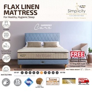 King Koil Simplicity Harmony Care Flax Linen Mattress for Healthy, Hygienic Sleep