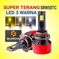 3 COLOR CAR LED LIGHTS SUROW SRW50TC H4 H11 H1 HB3 HB4 9005 9006 H7