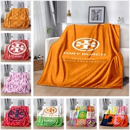 Fashionable T-Tory Burch logo flannel blanket, soft and comfortable home decoration, bedroom, living room, sofa, bed blanket88