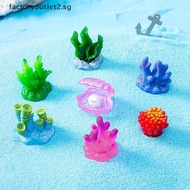 Fcsg Colorful Resin Aquarium Mini Coral Reef Fish Tank Ornament Jelly
