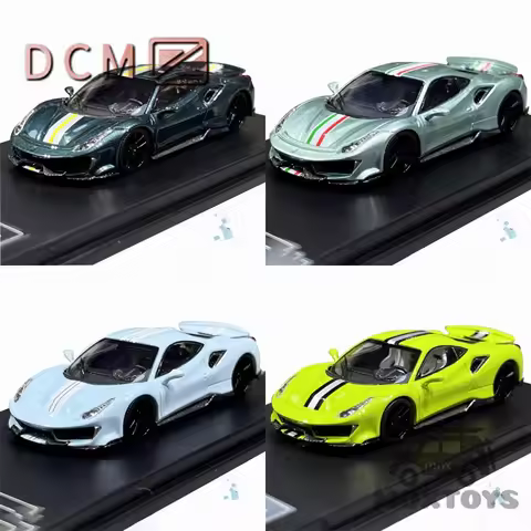 DCM 1:64 Novitec 488 Pista light blue / Francis green / green / SHINY GREEN Limited300 Diecast Model