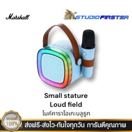 ของแท้ KINYOไมโครโฟนคู่ ลำโพงบลูทูธ rgb mini small wireless outdoor portable Karaoke speaker