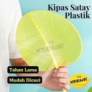 Kipas Satay Tangan Plastik Daun Kipas Kipas Mengkuang Plastic Hand Fan