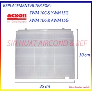 (ORIGINAL 2 PCS)  YWM10G / YWM15G Aircond Filter @ Acson AWM10G / AWM15G Aircond Filter 10G FILTER 15G FILTER