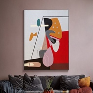 Canvas Art Works Red Abstract Colorful Geometry Line Printing Canvas Painting Poster Art Wall Art Pa