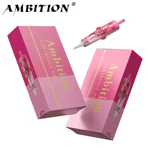 Ambition Pink RL Tattoo Cartridge Needle 20pcs Round Liner Mix Needle 0.2mm 0.25mm 0.3mm 0.35mm 1RL 