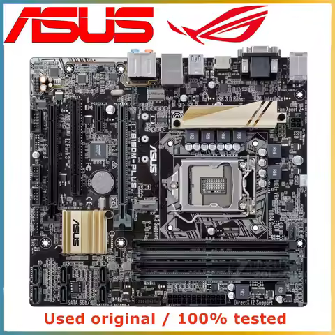 For ASUS B150M-PLUS B150M B150 LGA 1151 4×DDR4 64GB PCI-E 3.0 1×VGA 1×DVI 1×HDMI 24.4×22.1cm