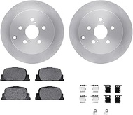 Dynamic Friction Company Rear Brake Rotors with 5000 Advanced Brake Pads includes Hardware 6512-7640