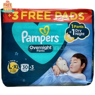 NEW Special Edition Pampers Overnight Pants Large - XL 30 + 3 Pads FREE!