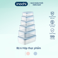 Bộ 6 hộp thực phẩm chữ nhật Hokkaido 500-750-1000-1500-2000-2500ml - giao màu ngẫu nhiên
