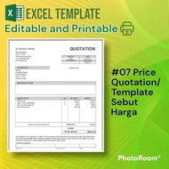 JGD [#07] Price Quotation Excel Template / Template Excel Quotation Harga / Sebutharga ( Rancangan P