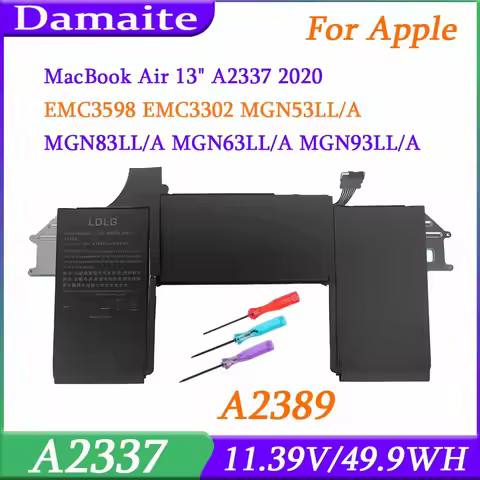 A2389 11.39V 49.9WH A2337 Battery For MacBook Air M1 13-inch 2020 Year EMC3302 EMC3598 MGN63LL MGN73