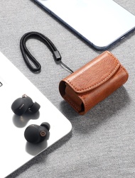Leather Full  Earphones Protective Case For Sony WF-1000XM4 Case Cover Wireless Earbuds Shockproof Earphones Protective Bag