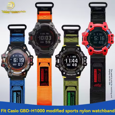 For Casio G-SHOCK Intelligent Sports Watch 3475 GBD-H1000 Series Modified Nylon Canvas Strap Accesso