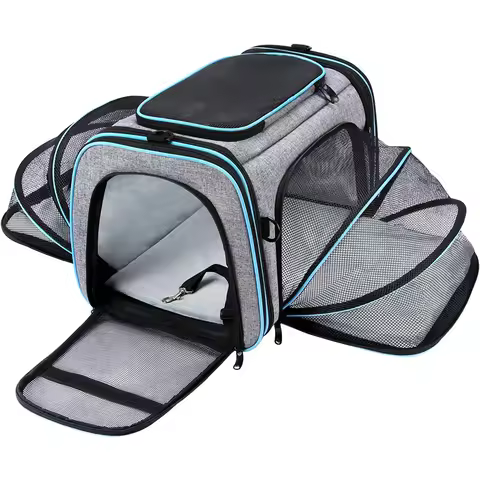 Airline-Approved Expandable Pet Carrier for Small Dogs & Cats – Soft-Sided Collapsible Travel Bag wi