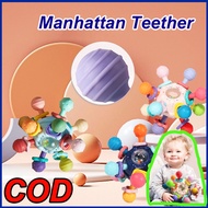 Mombaby Montessori Sensory Baby Silicone Teether Toy in Navy Blue for Infants (0-2 years old)