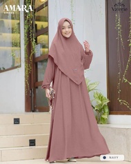 GAMIS SYAR'I SET KHIMAR BUSUI FREANDLY/AMARA SYARI SET HIJAB BAHAN CRINKLE AIRFLOW KUALITAS PREMIUM 