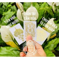 Set of 3 Linh Phu phone stickers for 12 zodiac animals - MONEY IS LIKE WATER - GOD OF WEALTH KEEPS t