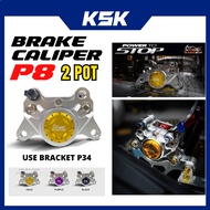 MagicBoy Brake Caliper P8 2 Pot CNC Caliper P34 Universal Caliper Pump Motorcycle Gold / Black / Pur