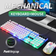 YOOGOO Gaming Keyboard Dan Mouse RGB / Keyboard Mechanical Komputer Set Gaming Mouse Dan Keyboard RG