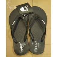 Fipper Slipper Slim Rubber Women Black
