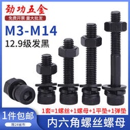 12.9級內六角螺絲螺母大全加長杯頭螺栓螺帽套裝M4M5M6M8M10M12