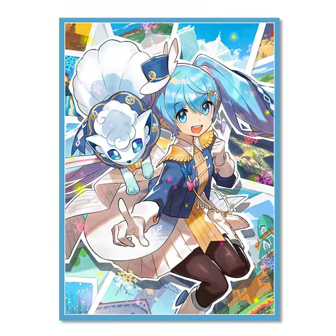 50PCS 66x91mm Anime Card Sleeves Foil Board Game Cards Protector Cards Shield Double Card Cover for 